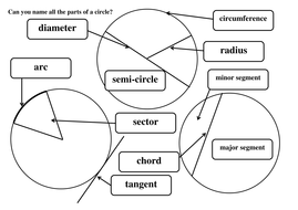 Label Parts Of A Circle Teaching Resources