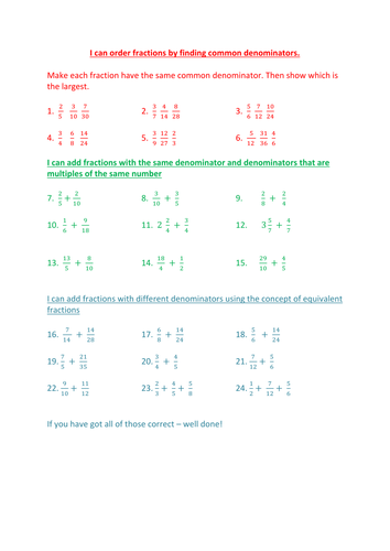 Adding Fractions | Teaching Resources