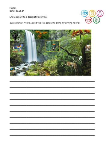 Descriptive settings: Rainforest (Updated) | Teaching Resources