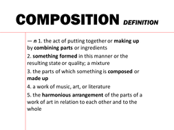 what means composition in art