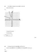 Reflection - Levelled SATs questions | Teaching Resources