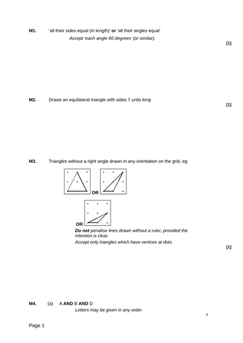 Triangles - Level 3 - Answers and Notes.rtf