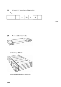 Multiplication - Levelled SATs questions by paul urry - UK Teaching ...