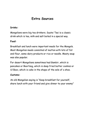 Mongolian Empire | Teaching Resources