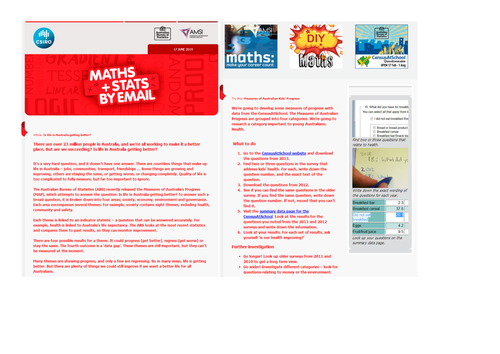Maths and Stats by Email | Teaching Resources