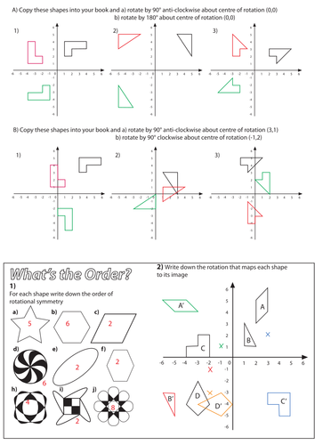 rotation worksheet teaching resources