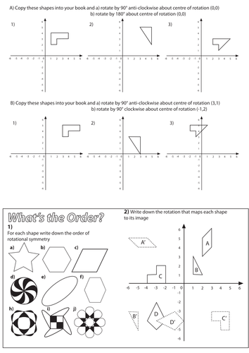 Rotation Worksheet | Teaching Resources