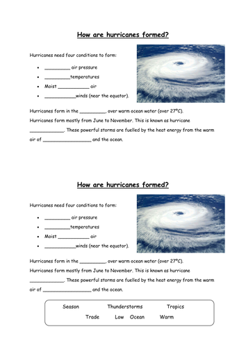 hurricane formation measurement teaching resources
