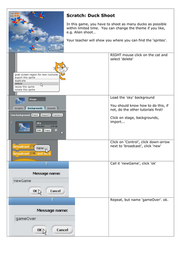 Intermediate Scratch Tutorials/Worksheets for KS3 | Teaching Resources