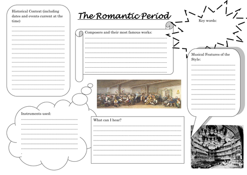 Worksheets Music History Worksheet musical history worksheets by esamson teaching resources tes the romantic period worksheet docx