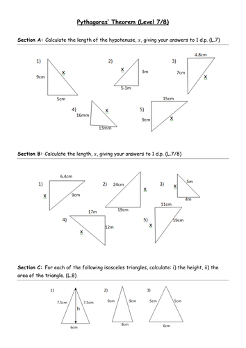 Pythagoras Theorem Lesson | Teaching Resources