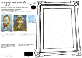 Van Gogh portrait worksheet | Teaching Resources