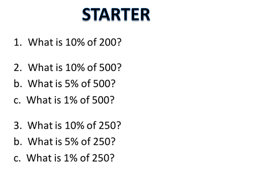 Percentage Decrease | Teaching Resources