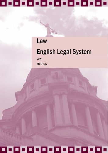 English Legal System Guide and Study Aid | Teaching Resources