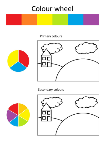 Colour wheel worksheets | Teaching Resources