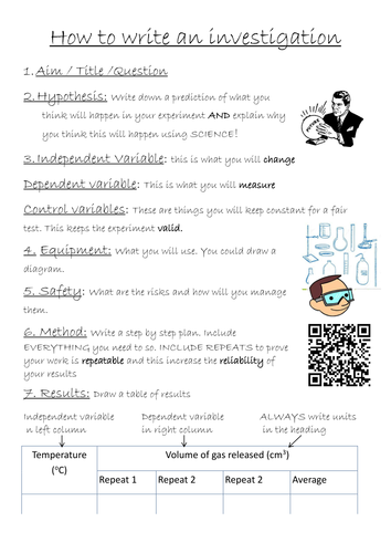 How to write a science investigation | Teaching Resources