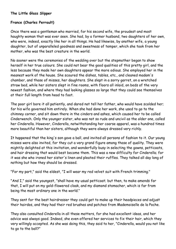 Cinderella activities | Teaching Resources