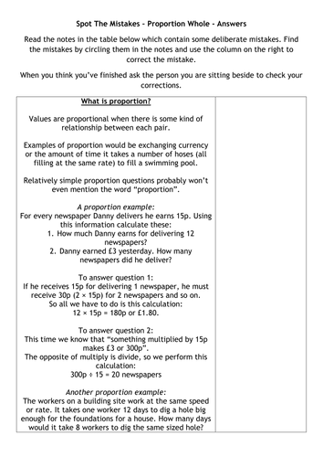 Spot The Mistakes - Proportion Whole - Notes.docx