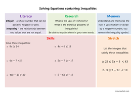 inequality in homework