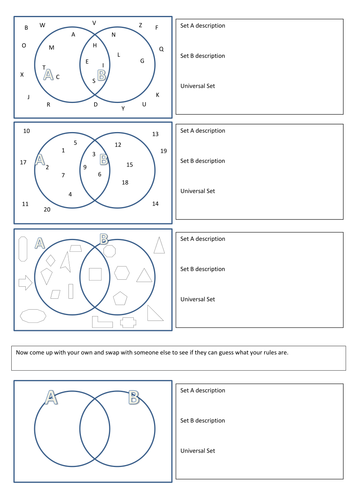 Venn Diagrams IGCSE Activities by Tristanjones - Teaching Resources - TES