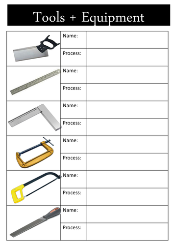 tools health safety in the workshop worksheet by