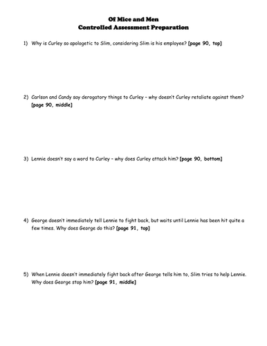 Printables Of Mice And Men Worksheets of mice and men worksheets activities by phines08 teaching resources tes