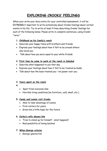 Of Mice and Men Worksheets and Activities | Teaching Resources