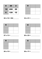 2 digit multiplication grid teaching resources