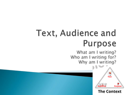 Text, Audience, Purpose | Teaching Resources