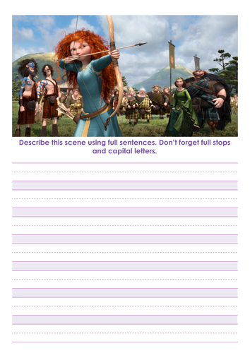 Describe the scene worksheet | Teaching Resources