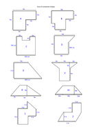 Area of composite shapes | Teaching Resources