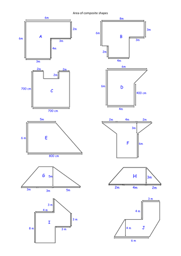 area of composite shapes teaching resources