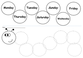 Days of the Week Caterpillar | Teaching Resources