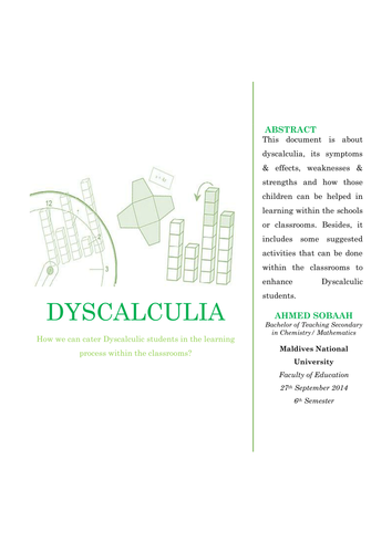 Dyscalculia in Brief