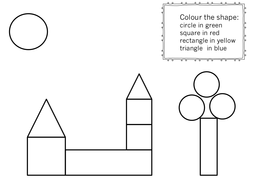 simple shape picture colouring | Teaching Resources