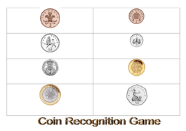 coin recognition game teaching resources