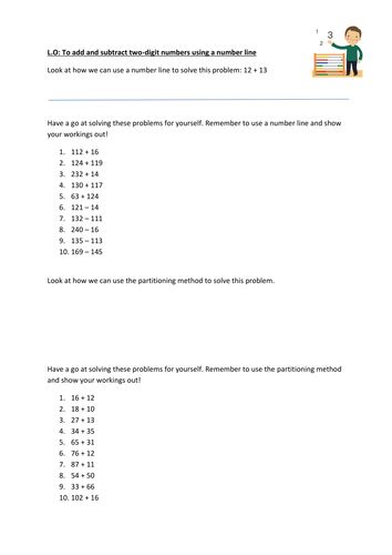 Number line addition and subtraction | Teaching Resources