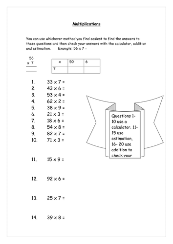 multiplication and division worksheets teaching resources