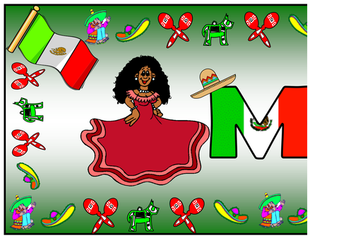 Flag of Mexico Themed Banner