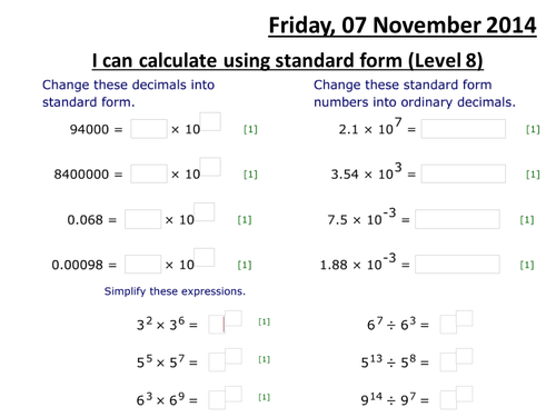 Multiplying And Dividing Standard Form Worksheet Tes Leonard Burton s Multiplication Worksheets