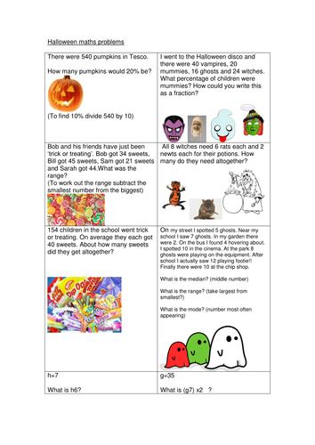 Halloween Maths Full Activity! | Teaching Resources
