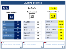 Dividing Decimals | Teaching Resources