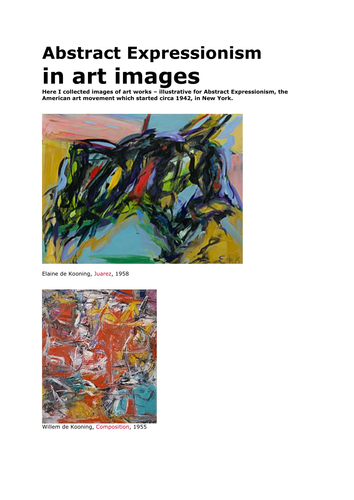 research papers on abstract expressionism