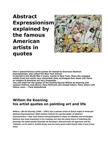 why is abstract expressionism important essay