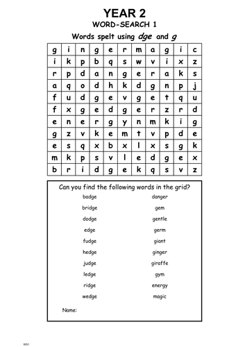 YEAR 2 WORD-SEARCH by PUBLICSECONDARY - Teaching Resources 