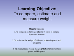 Measuring Weight: Grams and Kilograms | Teaching Resources