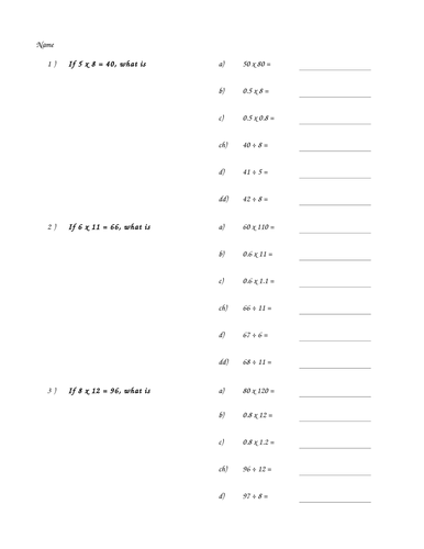 Multiplication patterns | Teaching Resources