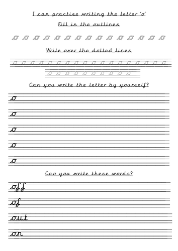 Handwriting sheets a-t lead in lines pre-cursive | Teaching Resources