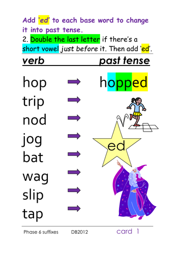 phase-6-past-tense-ed-suffix-4-different-spelling-rules-for-this-suffix-table-cards-ppt
