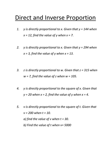 direct-inverse-proportion-revision-worksheet-by-matthewneely